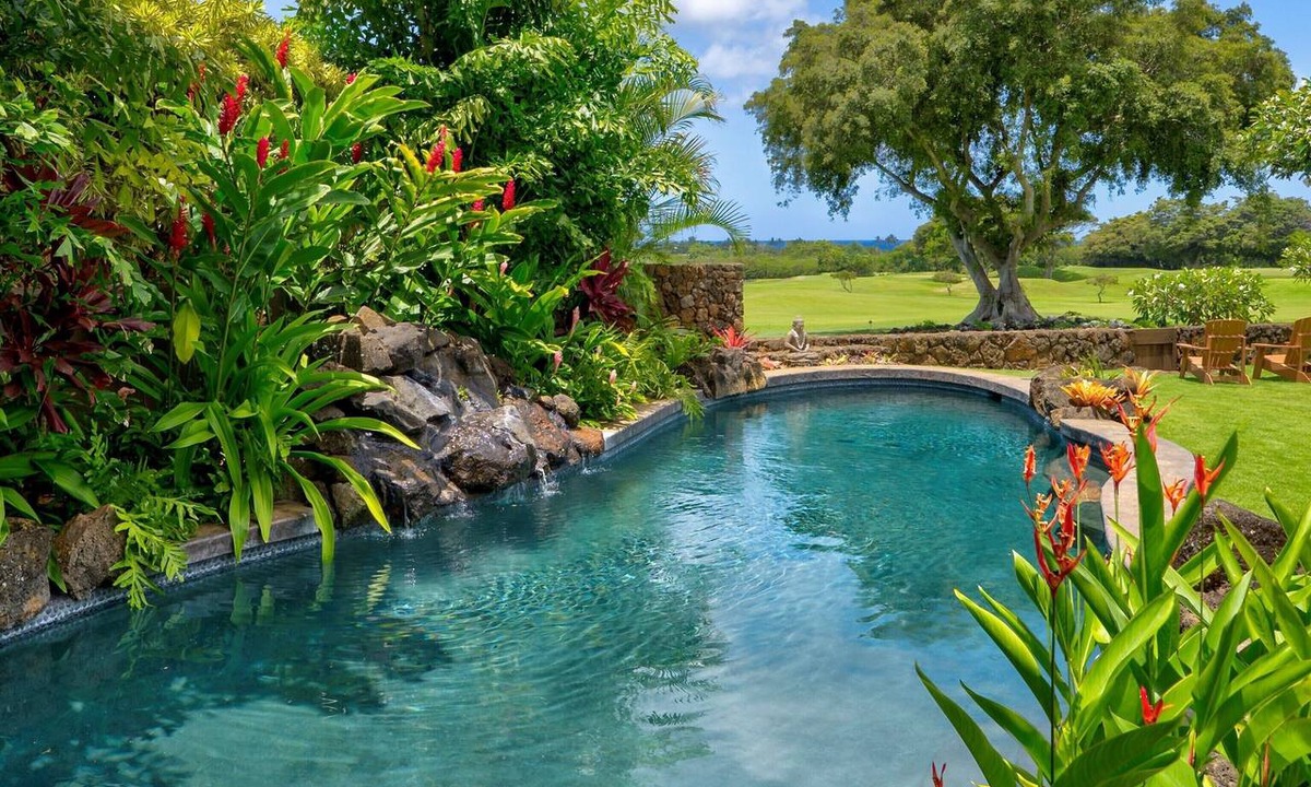 Poipu House | Poipu Ocean Views Huge Heated Pool 3 Primary Suites Luxury HI Modern Home