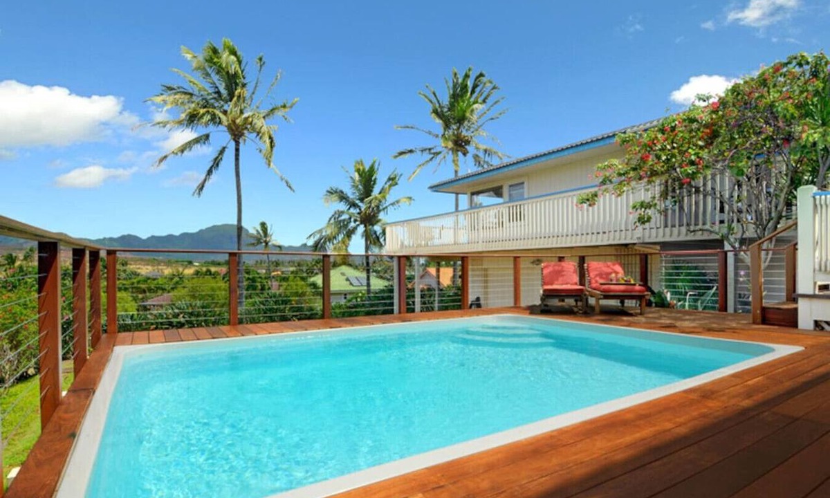 Poipu House | Stunning 270° Hapuʻu Mtn Views Walk to Beach Pool A/C Sleeps 12 Ocean