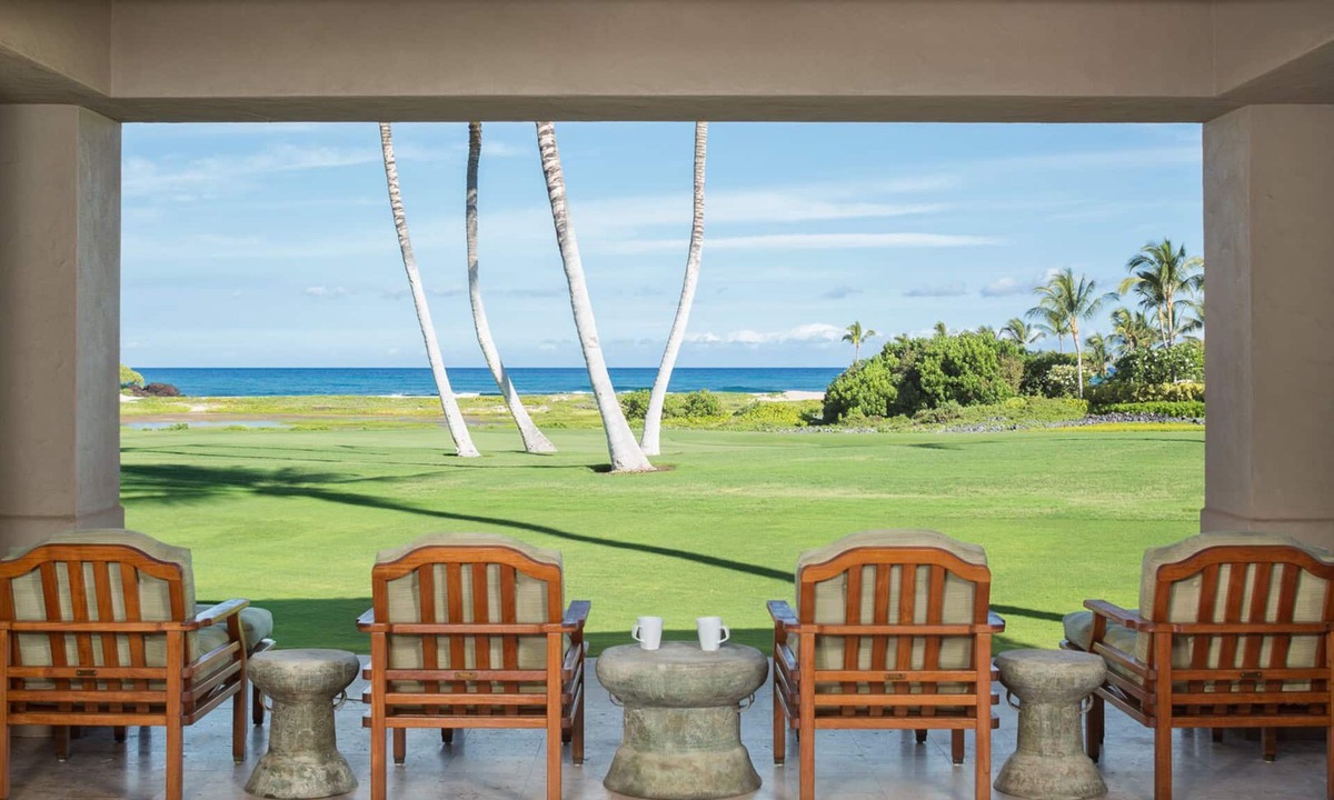Kaupulehu Condo | Stunning Ocean Views - Hualalai Resort- 18th Fairway - Prime Location - Golf Cart Included