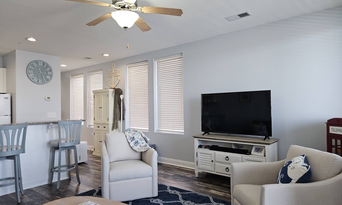 Southport Condo | Water view condo overlooking Marina, with private deck