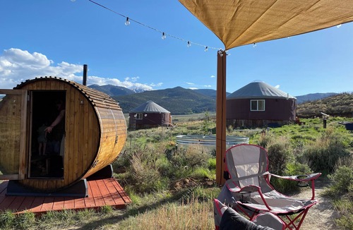 Villa Grove House | Iris & Lone Tree Yurts - Perfect get away package for family reunion of 6.