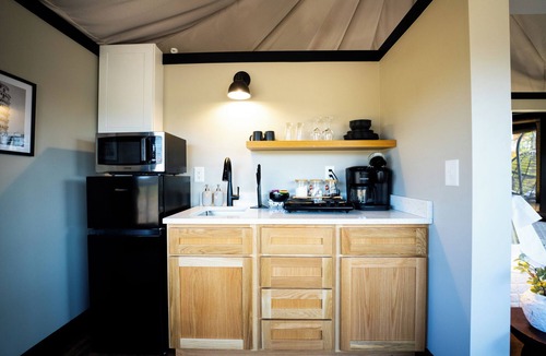 Cedar Bluff Resort | Lake Front Exclusive Glamping Tent: Hot Tub, TV, & Soaking Tub