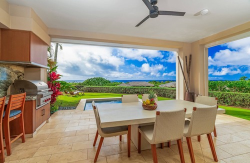 Poipu Villa | Malu Makani by Alekona Kauai: 2 BR Luxury Oceanview Kukuiula Condo w private pool, AC, large lanai