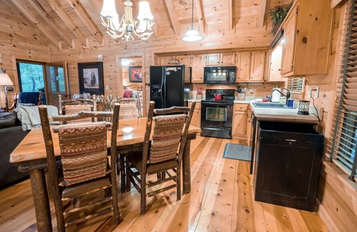 Ellijay Cabin | The Blissful Bear Cabin Creekside treehouse w/fireplace STR Host Lic #: 002252