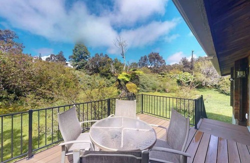 Volcano House | Tranquil Volcano Acres with Fireplace & Lanai