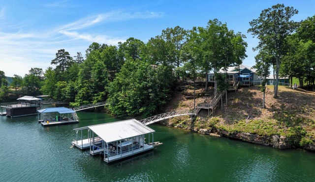 Barney’s Bluff - Towing Pontoon + Dock, Pet-Friendly in Crane Hill