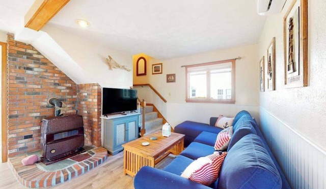 Dog-friendly coastal home steps from beach with grill, firepit, & washer/dryer in Wareham