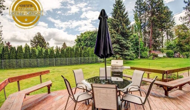FIRE HOUSING AVAILABLE-Central AC-Huge Fenced Bkyrd-15 Min 2 Dwntwn-Luxe Bthrm in Spokane Valley
