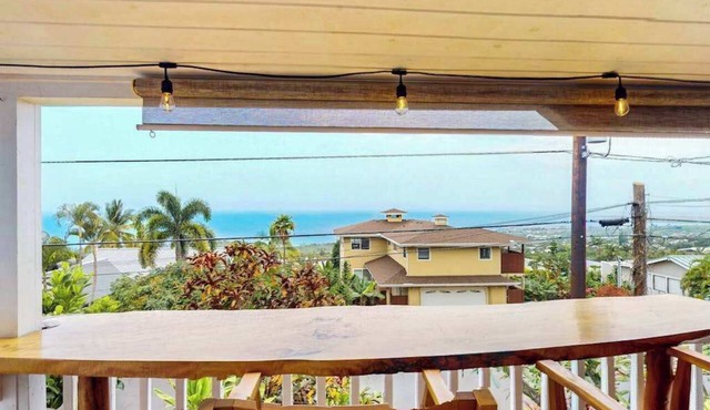 Kona Home with Ocean Views, Lanai, Private Gazebo & Firepit