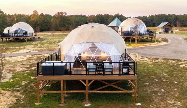Luxury Geodesic Dome: Hot Tub, TV, & Lake Views in Cedar Bluff