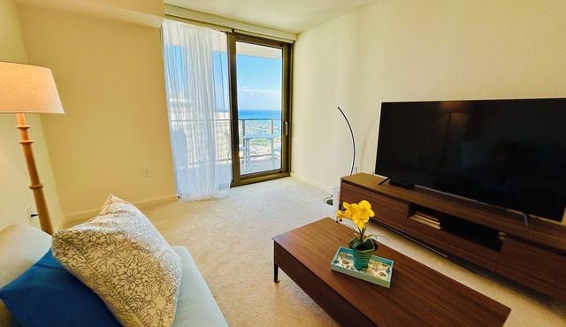 "MODERN LUXURY WITH BEAUTIFUL OCEAN VIEW ON 30th FLOOR AT SKY ALA MOANA"