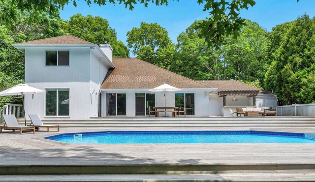 Private 5BR East Quogue Retreat with Heated Pool, Gym, & Outdoor Entertaining in East Quogue