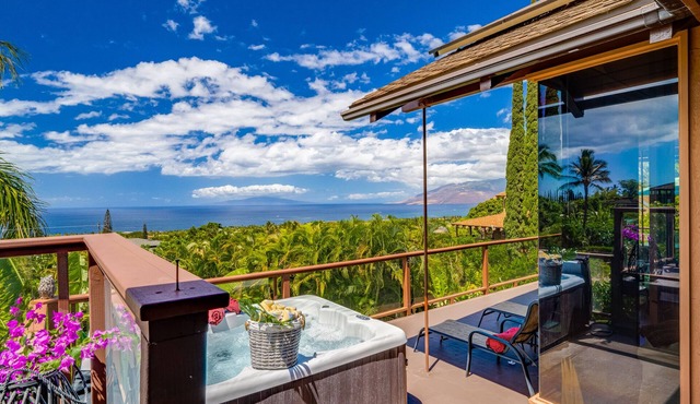 Private S. Maui home w/ocean views, pool, hot tub