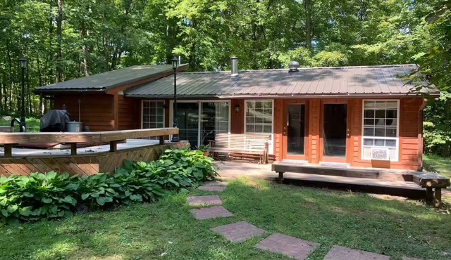 Secluded Goldfinch Cabin 20 Minutes to Athens with Outdoor Hot Tub in Pomeroy