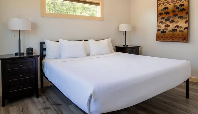 Spacious Cabin w/King & Queen Beds, Fireplace, Kitchen! Free Parking, Pool in Boardman