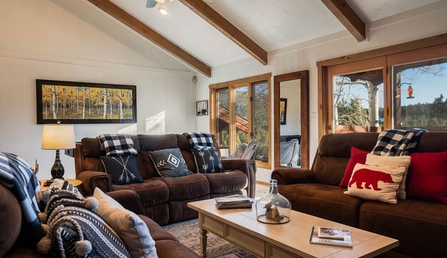 Spacious Townhouse, Firepit, Walkable to Park/Golf/Tennis, Foosball, Two Decks in Angel Fire