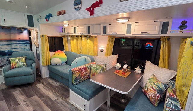 The Desert Beach House: Vibrant Coastal Glamping in Apache Junction