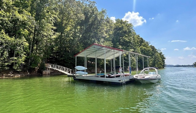TT- Douglas Lakefront Cabin-Private Dock-Sauna-Theater Room-Hot Tub-Firepit in Dandridge