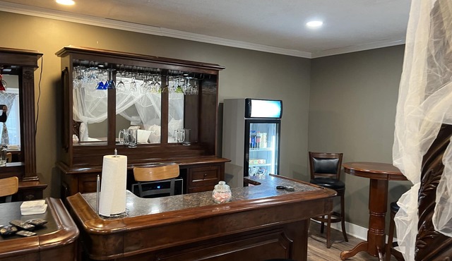 Your very own private Separate pool room and a Separate Bar and office. in Decatur