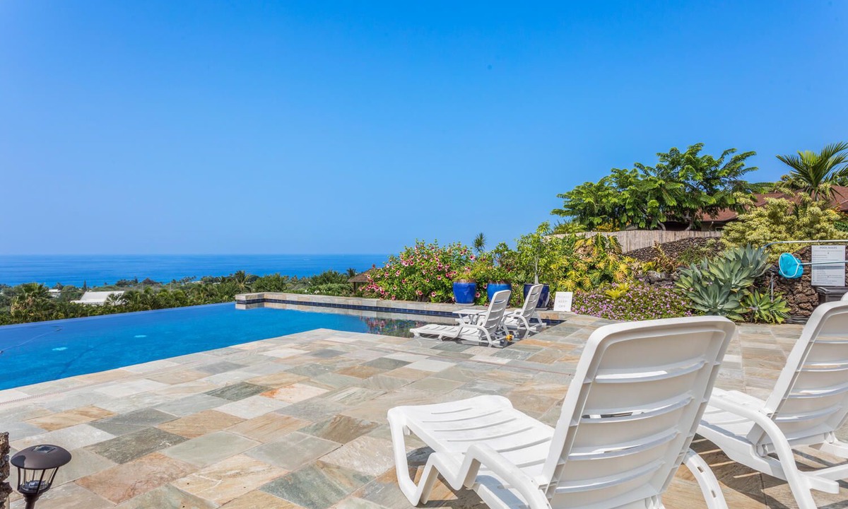 Kailua-Kona House | 🏖️Panoramic Ocean View Kona Home w/Private Infinity Pool | Akoa Place Kahakai Estates