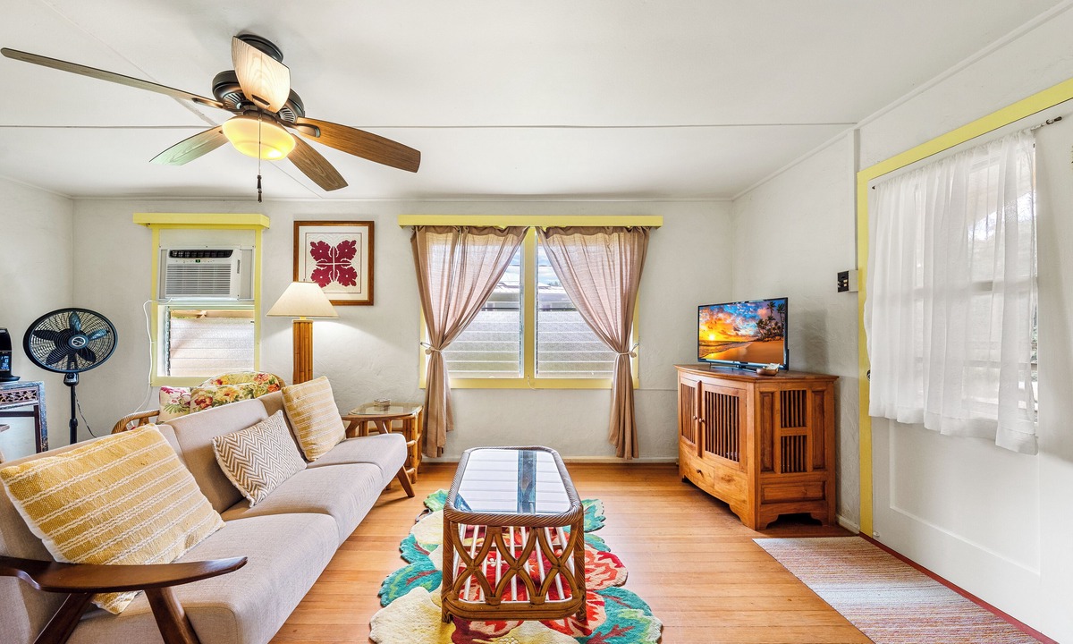 Anahola House | Hibiscus Beach Cottage, Steps to Beach, Beautiful Mountain Views, TVNC#5067