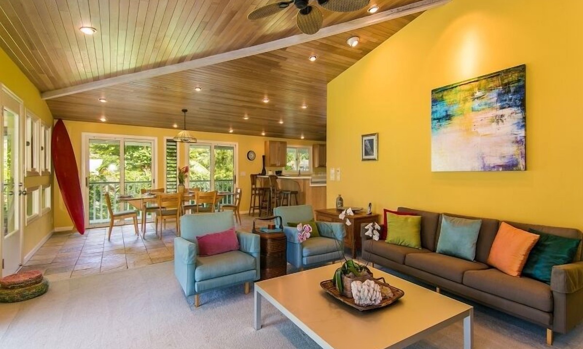 Wainiha House | Spacious, 5 bed/3 bath, mountain view home, across from beach path! TVNC-5137
