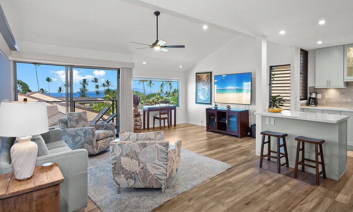 Wailea Condo | Wailea Elua 702 - Beautifully Renovated, Stunning Ocean Views, Central AC, Wi-Fi