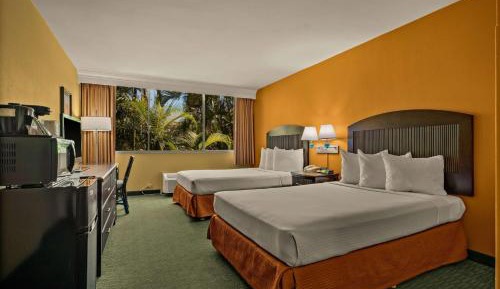 Double Room with Two Double Beds and Roll-in Shower - Mobility/Hearing Accessible - Non-Smoking