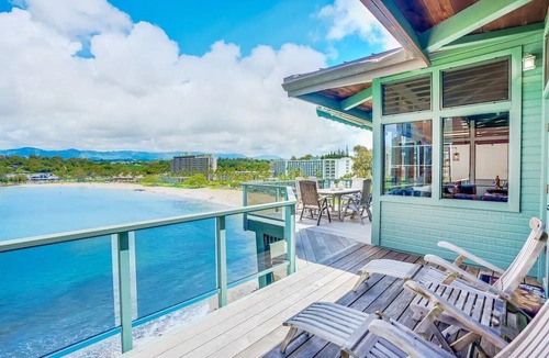 Lihue Condo | Direct Oceanfront Kalapaki Beach Home, Wrap-Around Lanai, A/C, Views, Sleeps 8