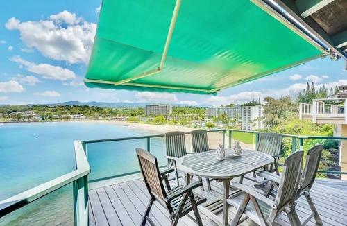 Lihue Condo | Direct Oceanfront Kalapaki Beach Home, Wrap-Around Lanai, A/C, Views, Sleeps 8