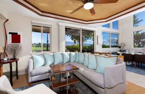 Kamuela Condo | Sophisticated freshly remodeled two story Golf Villa w/Private Beach Club