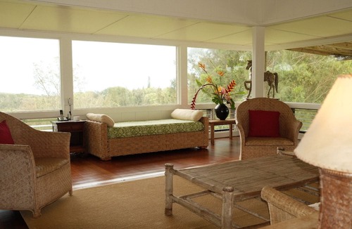 Kaunakakai Cottage | Rustic retreat with panoramic views, tropical gardens, & biodynamic produce!