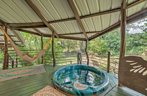 Keaau House | Tropical Cabana w/Deck, Hot Tub & Lush Scenery!