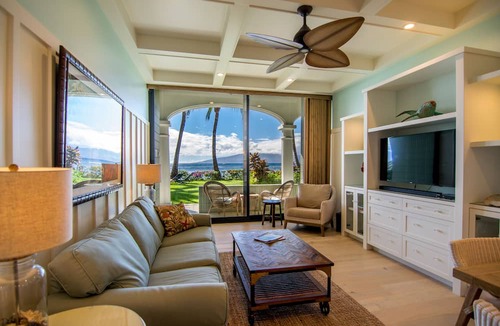 Historic Lahaina Front Street Condo | Luxury Oceanfront Condo, Steps to Sand