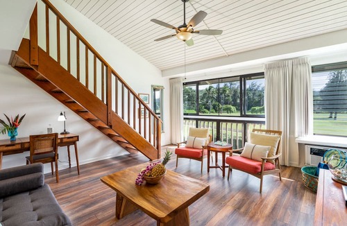Kahuku Condo | Turtle Bay Top Floor Studio unit 164 with Split AC & Golf Course Views