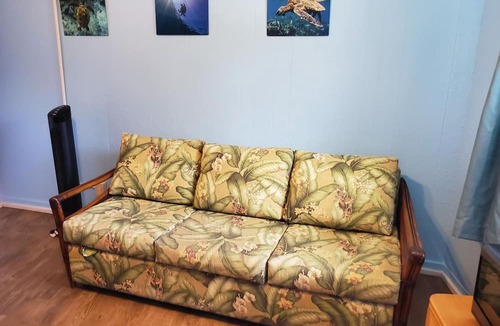 Wailuku Apartment | Budget Downtown Studio-E w/Queen Bed, Micro-Kitchen AC, WIFI & 4 free Streamers