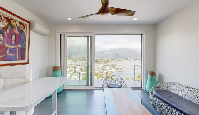 Luxurious modern home with multiple lanais, private elevator & views throughout in Kaneohe
