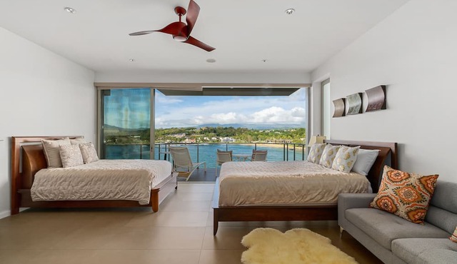 Modern Oceanfront Resort Living. Luxury Oceanfront Bedroom Suites. Sleeps 10! in Lihue