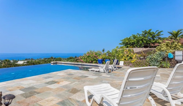 🏖️Panoramic Ocean View Kona Home w/Private Infinity Pool | Akoa Place Kahakai Estates
