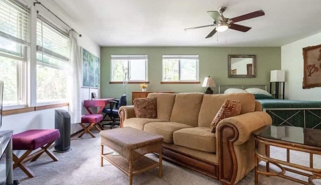 Gorgeous studio apartment on the Hamakua Coast 6 minutes to downtown Hilo. 99/nt